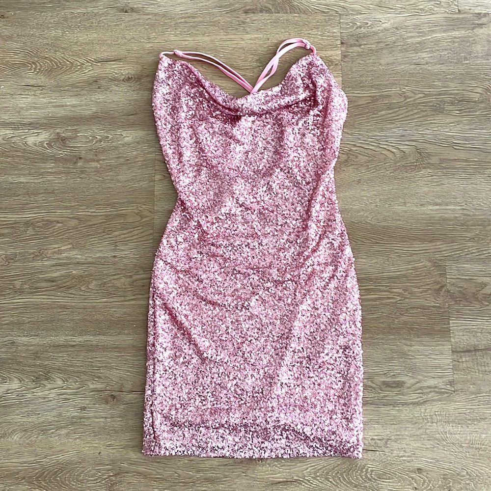 Pink Sequin Dress